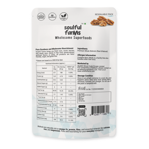 Nature’s Finest American Walnut Kernel Halves from Soulful Farms — Nature's Best, Preserved Just for You. Relish Everyday Soulfoods at www.nutriintact.com
