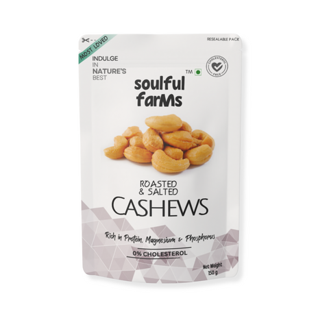 Premium Roasted & Salted Cashews | 100% Natural, Crunchy & Rich in Protein | 150g Pack