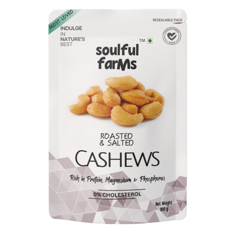 Nature’s Finest Premium Roasted and Salted Cashews from Soulful Farms — Nature's Best, Preserved Just for You. Relish Everyday Soulfoods at www.nutriintact.com